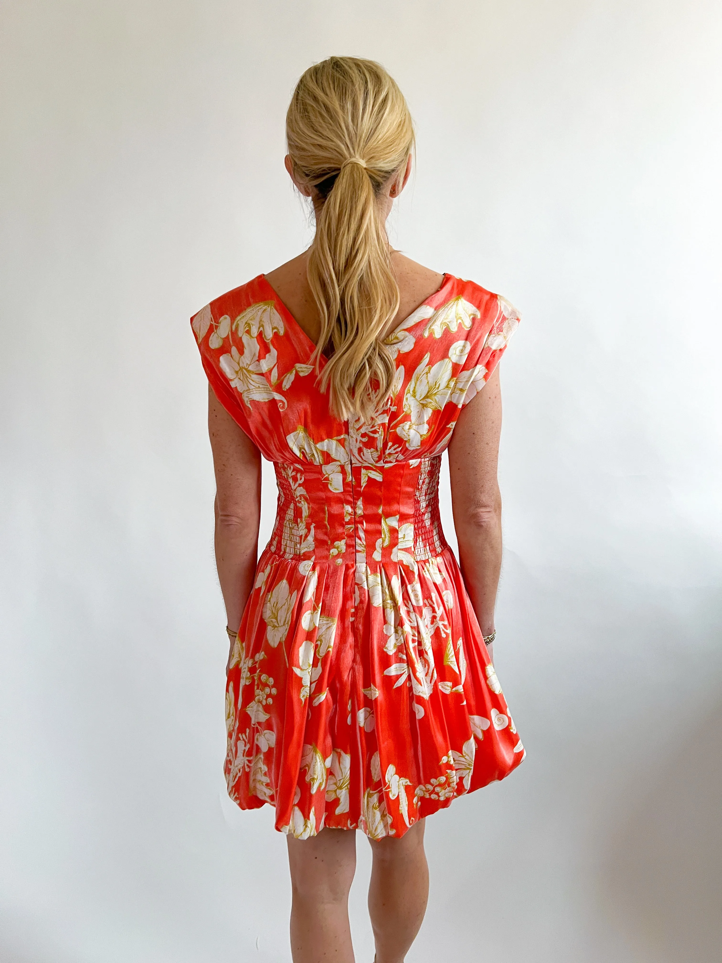 Lyss Seascape Bubble Hem Mini Dress