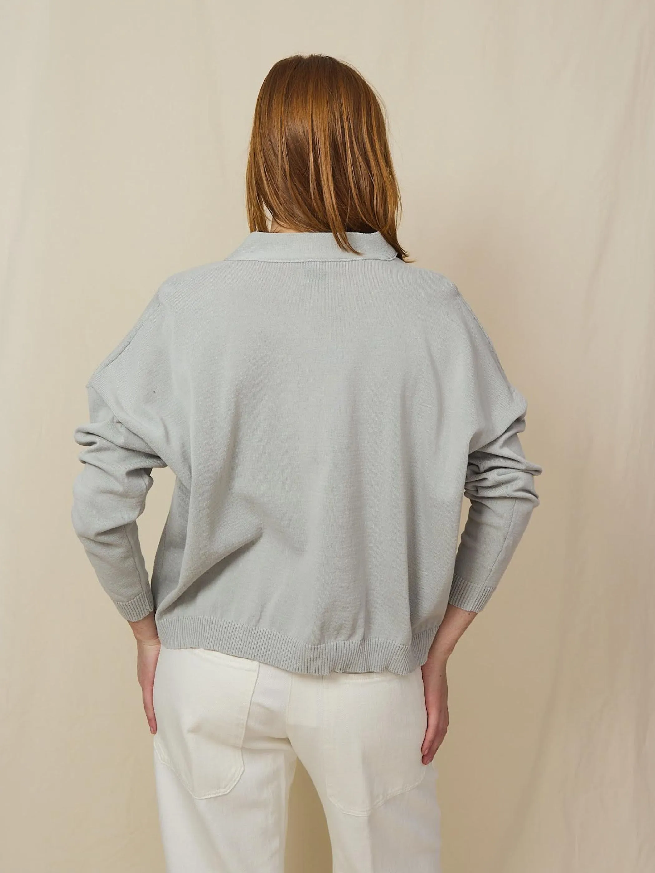 Maglia V-neck, Perla