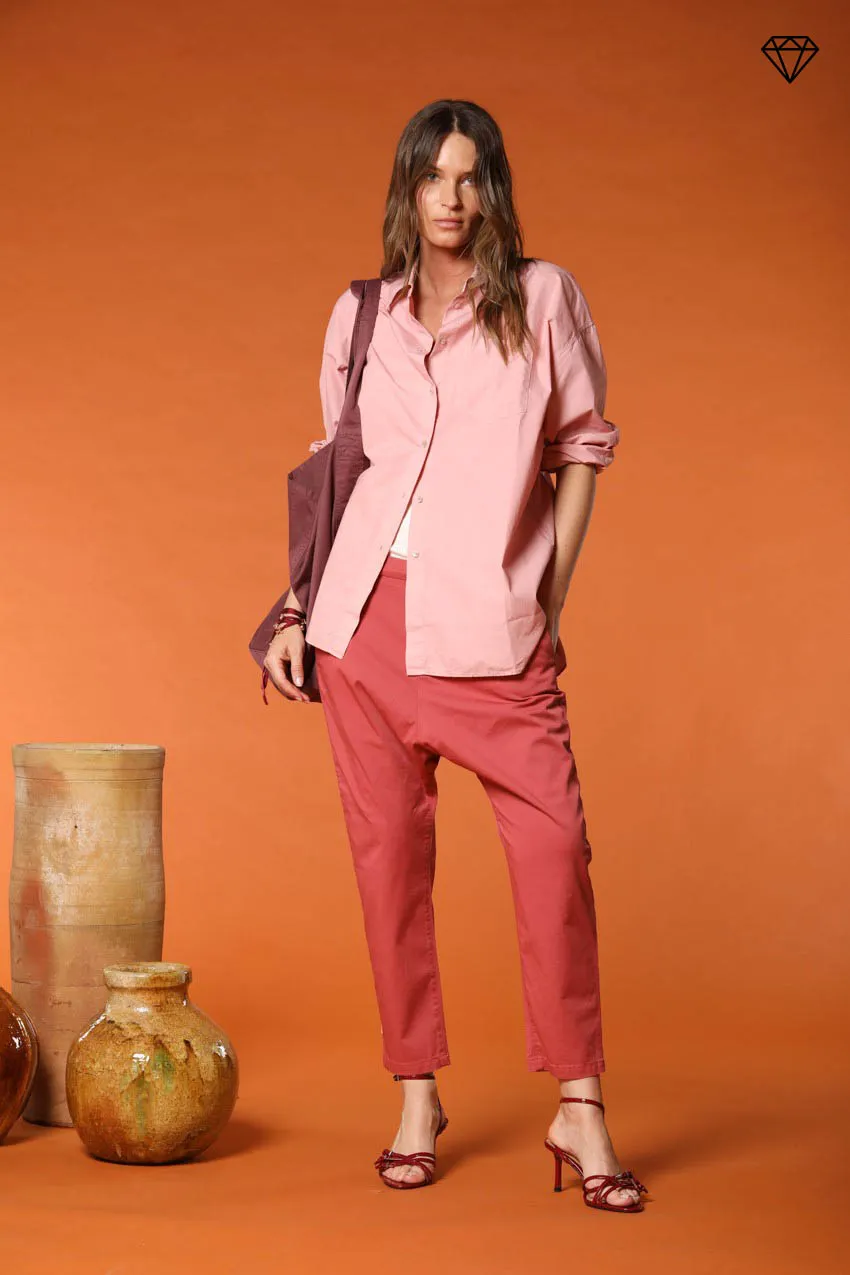 Malibu Jogger women's chino pants in gabardine carrot fit ①