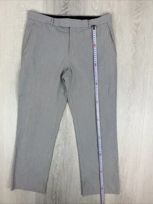Marc’s Mens Italian Fabric Striped Chino Pants Size 34