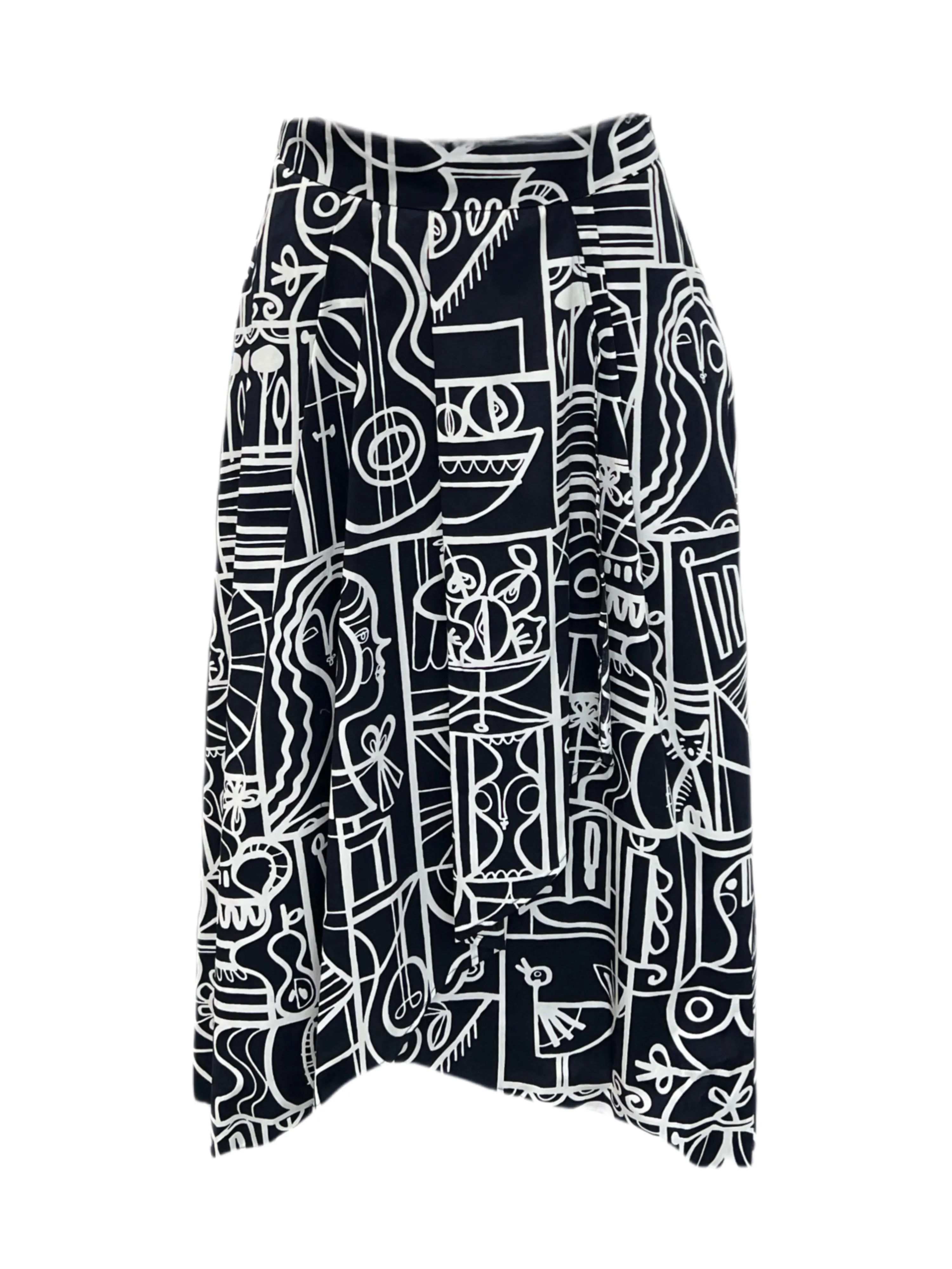 Marella By Max Mara Women's Black Haiti A Line Skirt Size 4 NWT