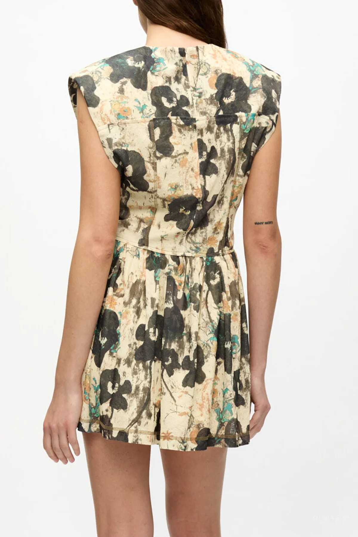 Marl Mesh Corset Mini Dress in Afterglow