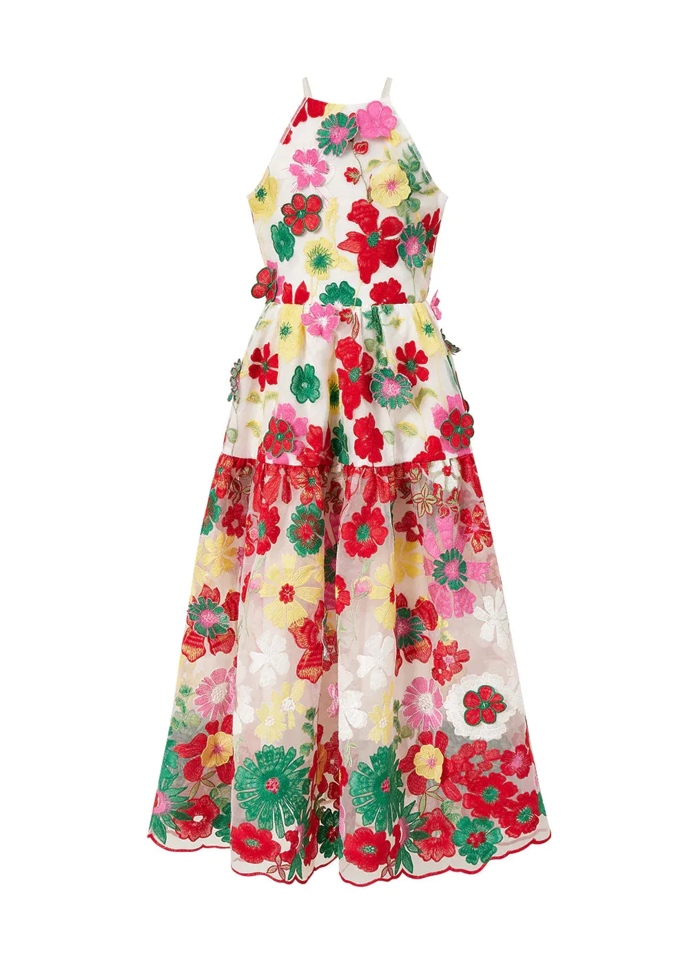 MARLO KIDS- CANDY CANE MAXI DRESS