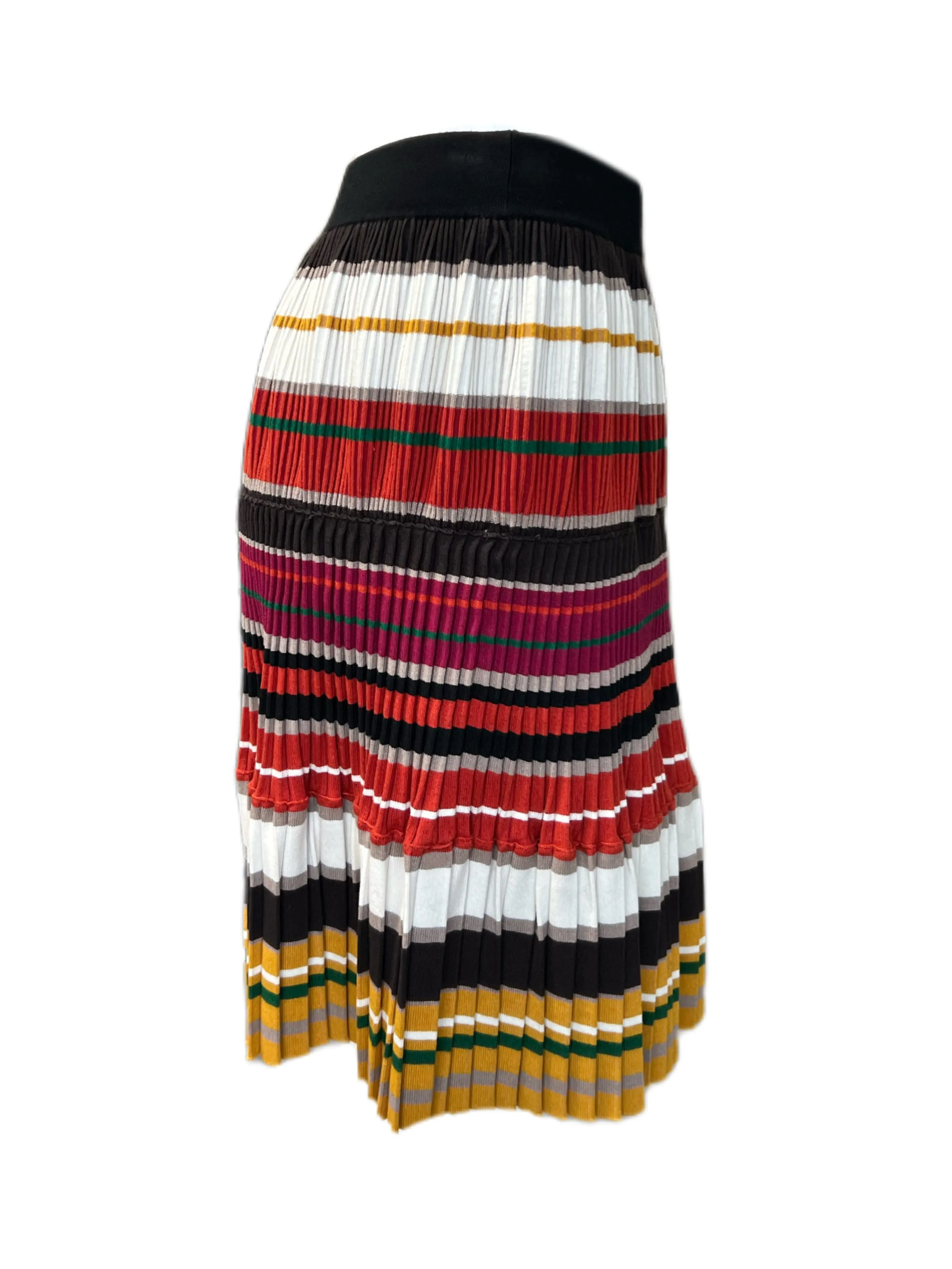 Max Mara Women's Multicolour Europa Pleated A Line Skirt NWT