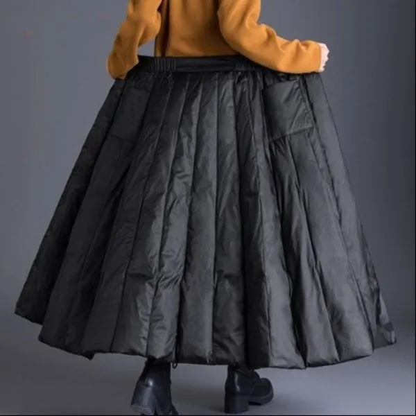 Maxi Quilted Down Skirt