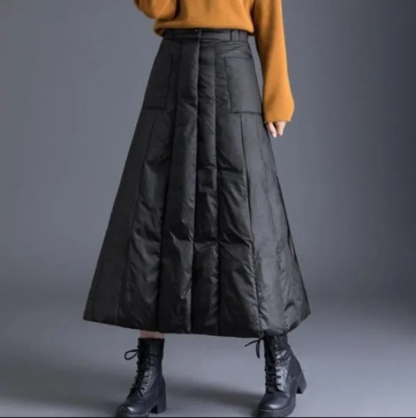 Maxi Quilted Down Skirt