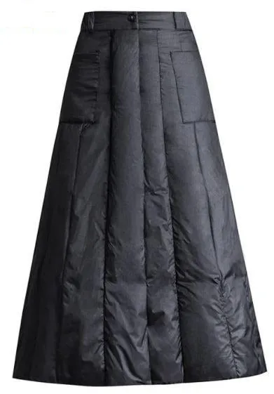 Maxi Quilted Down Skirt