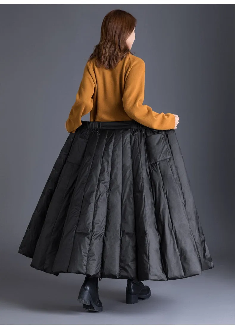 Maxi Quilted Down Skirt