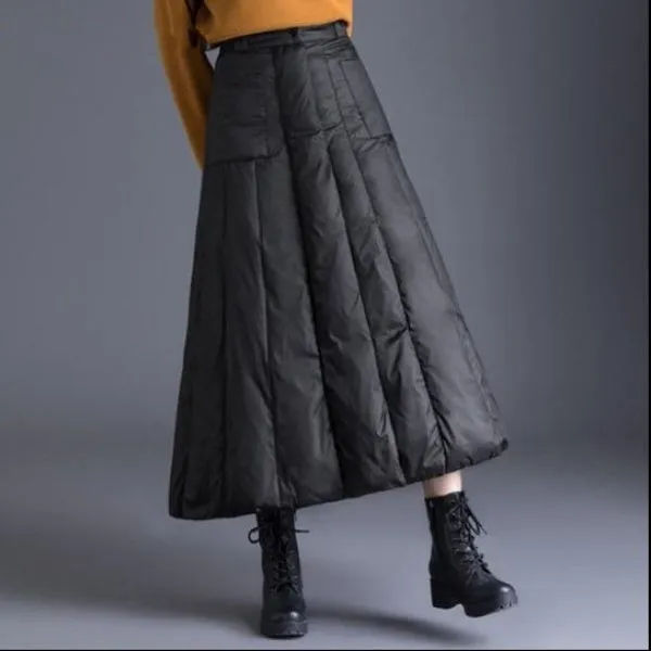 Maxi Quilted Down Skirt