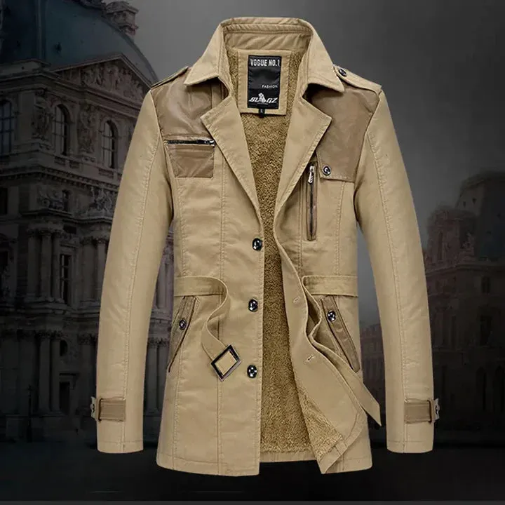Men's Louis: A Stylish, Insulated, Long Trench Coat