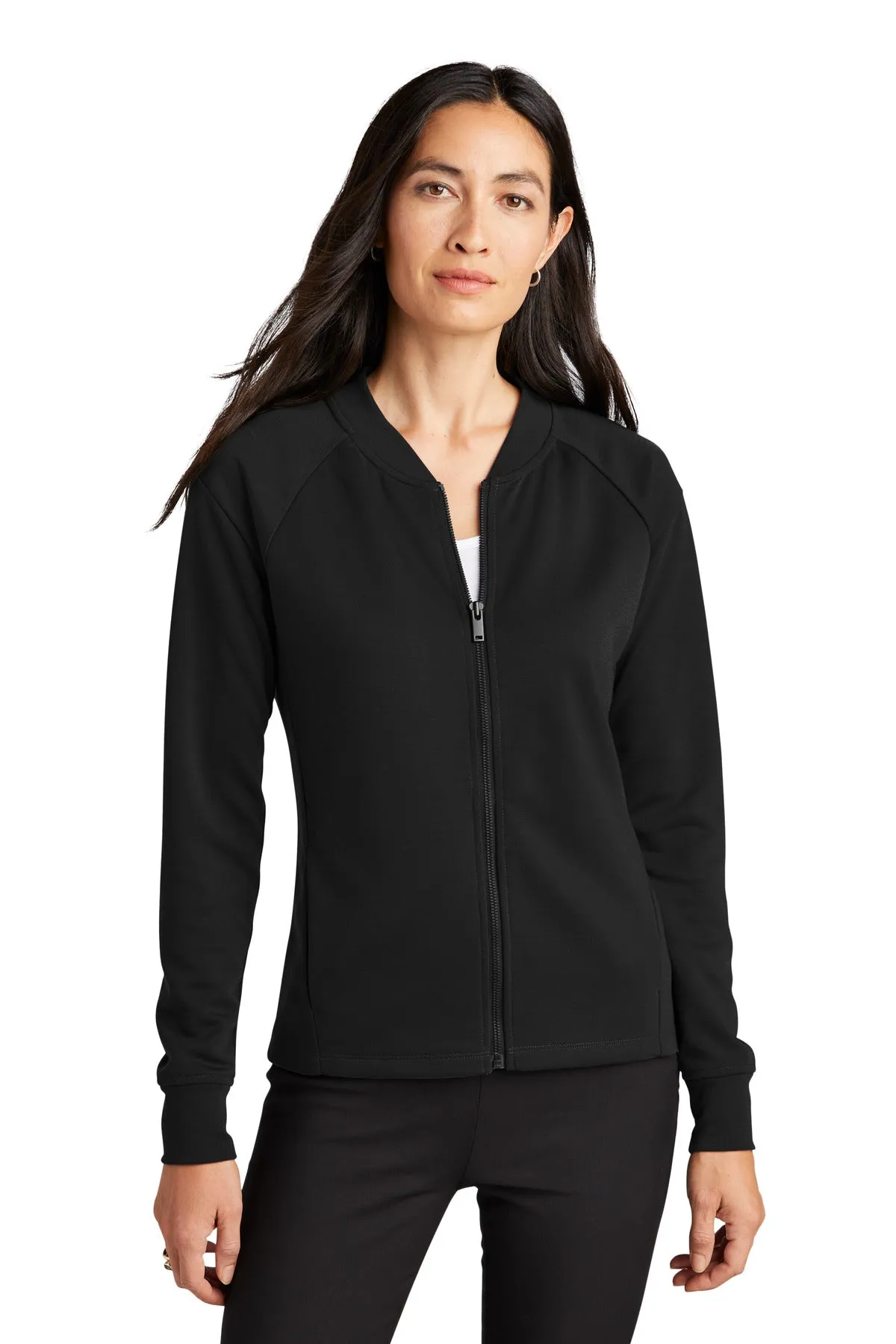 Mercer Mettle Women's Double-Knit Bomber MM3001 Deep Black