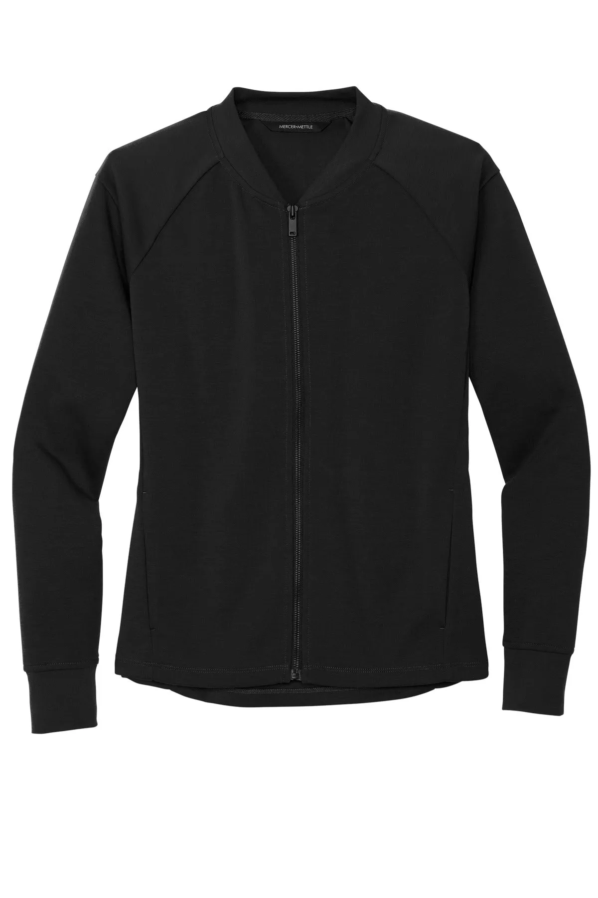 Mercer Mettle Women's Double-Knit Bomber MM3001 Deep Black