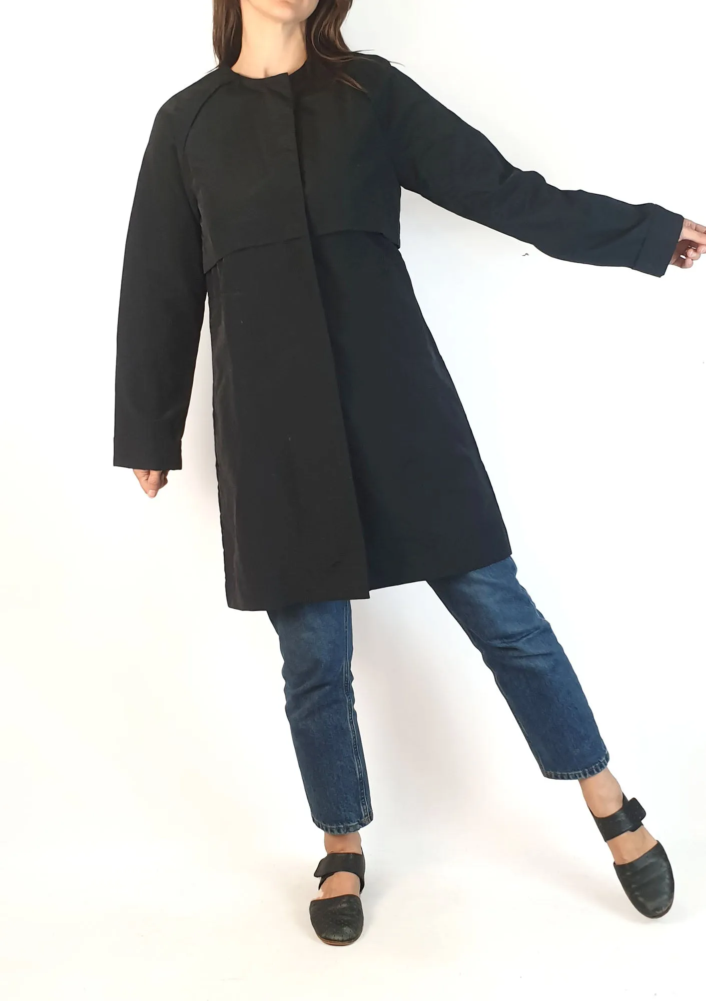 Mesop black water resistant light weight trench like coat size 8