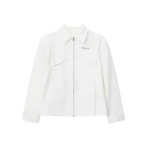 Metal Logo Shoulder Pad Lapel Jacket