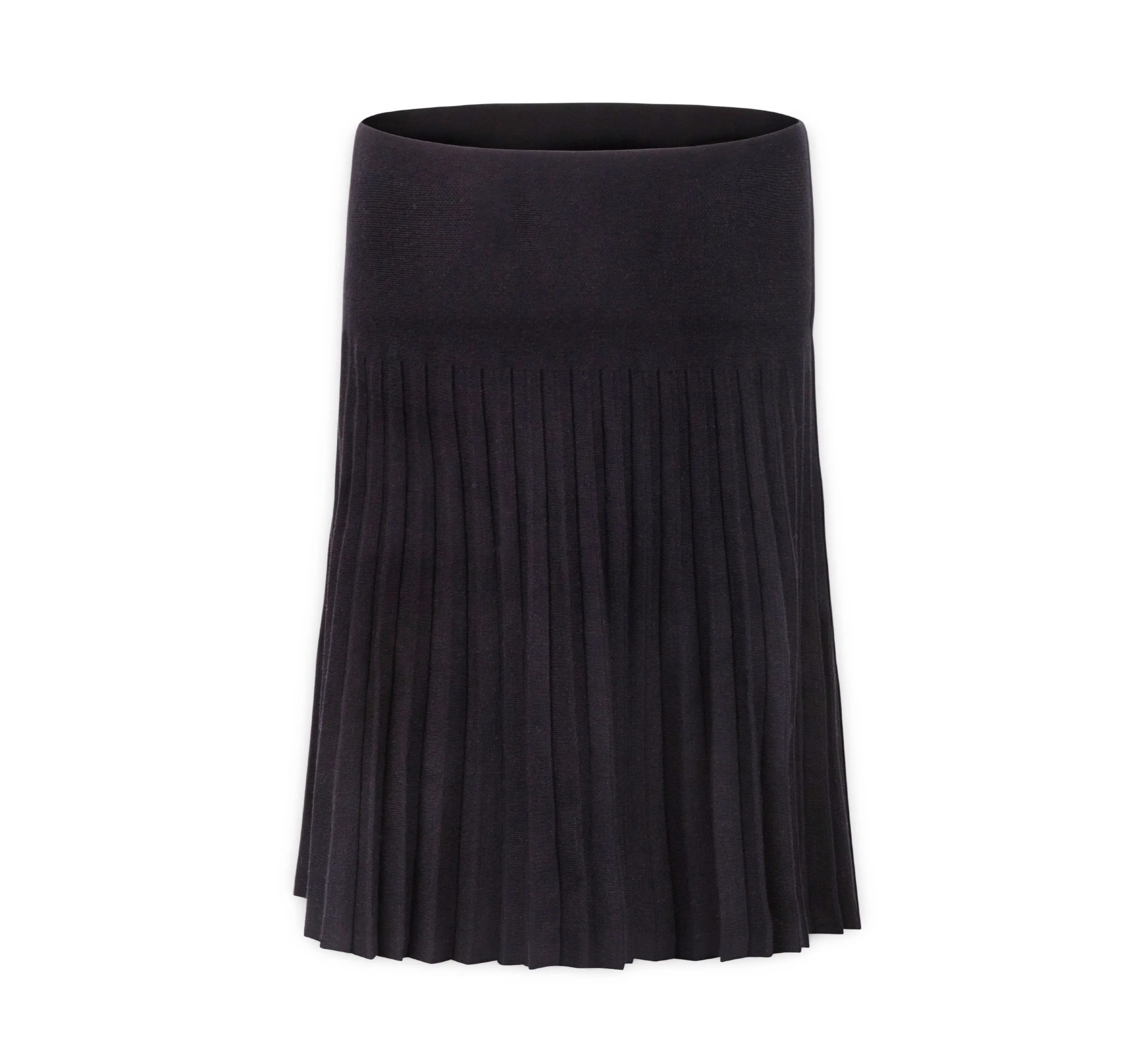 Mia Mod Ladies Year Round Pleated Skirt - Black