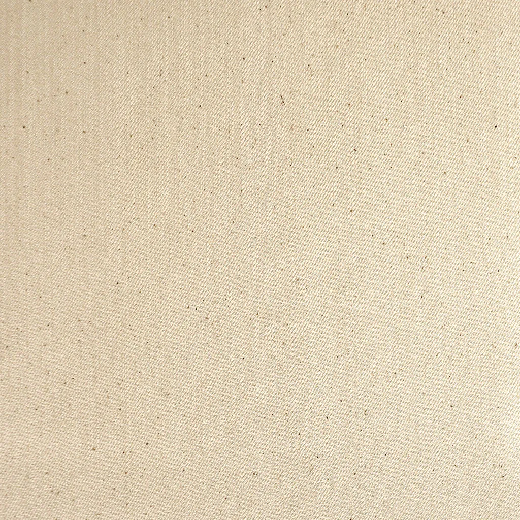 Mid Weight Undyed Stretch Cotton Denim Natural