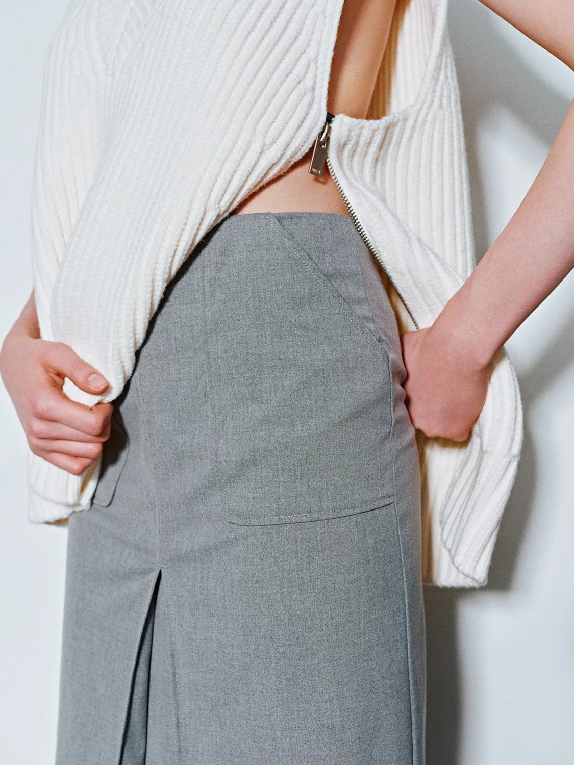 Midi A-Line Skirt