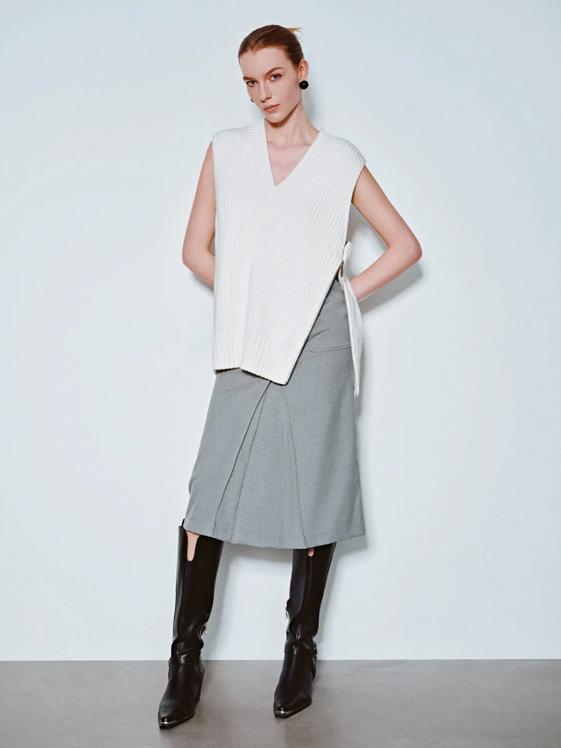 Midi A-Line Skirt