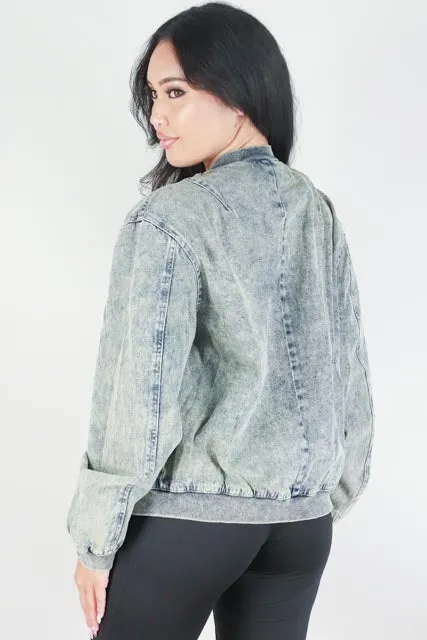 MINERAL WASH BOMBER JACKET