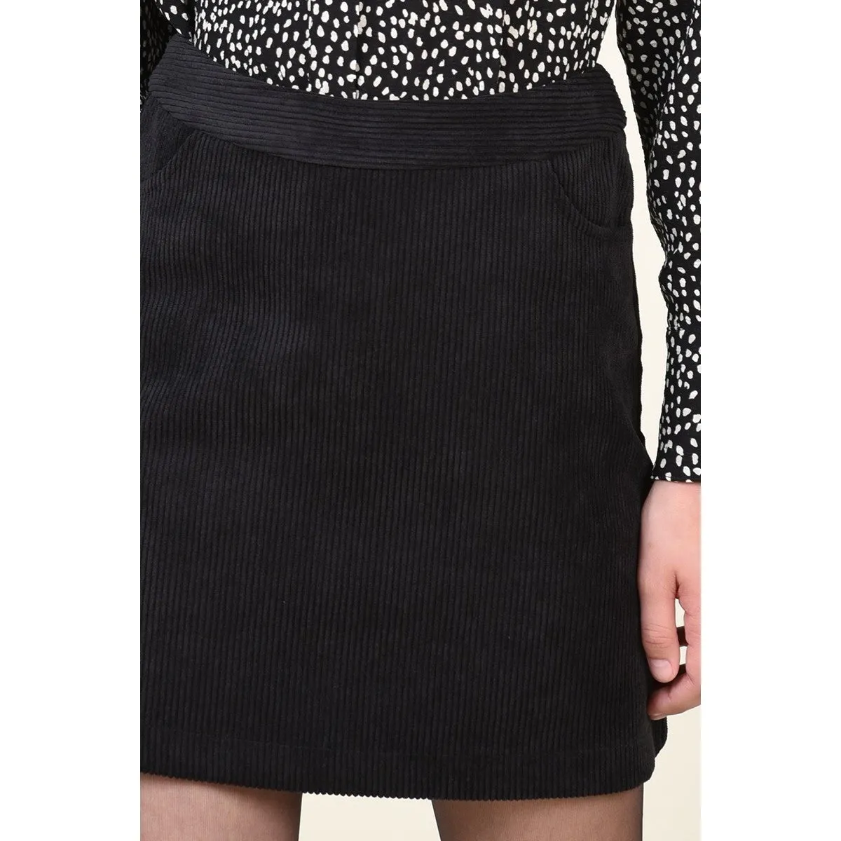 Mini Molly Girls Mini Velvet Woven Skirt - Black