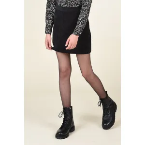 Mini Molly Girls Mini Velvet Woven Skirt - Black