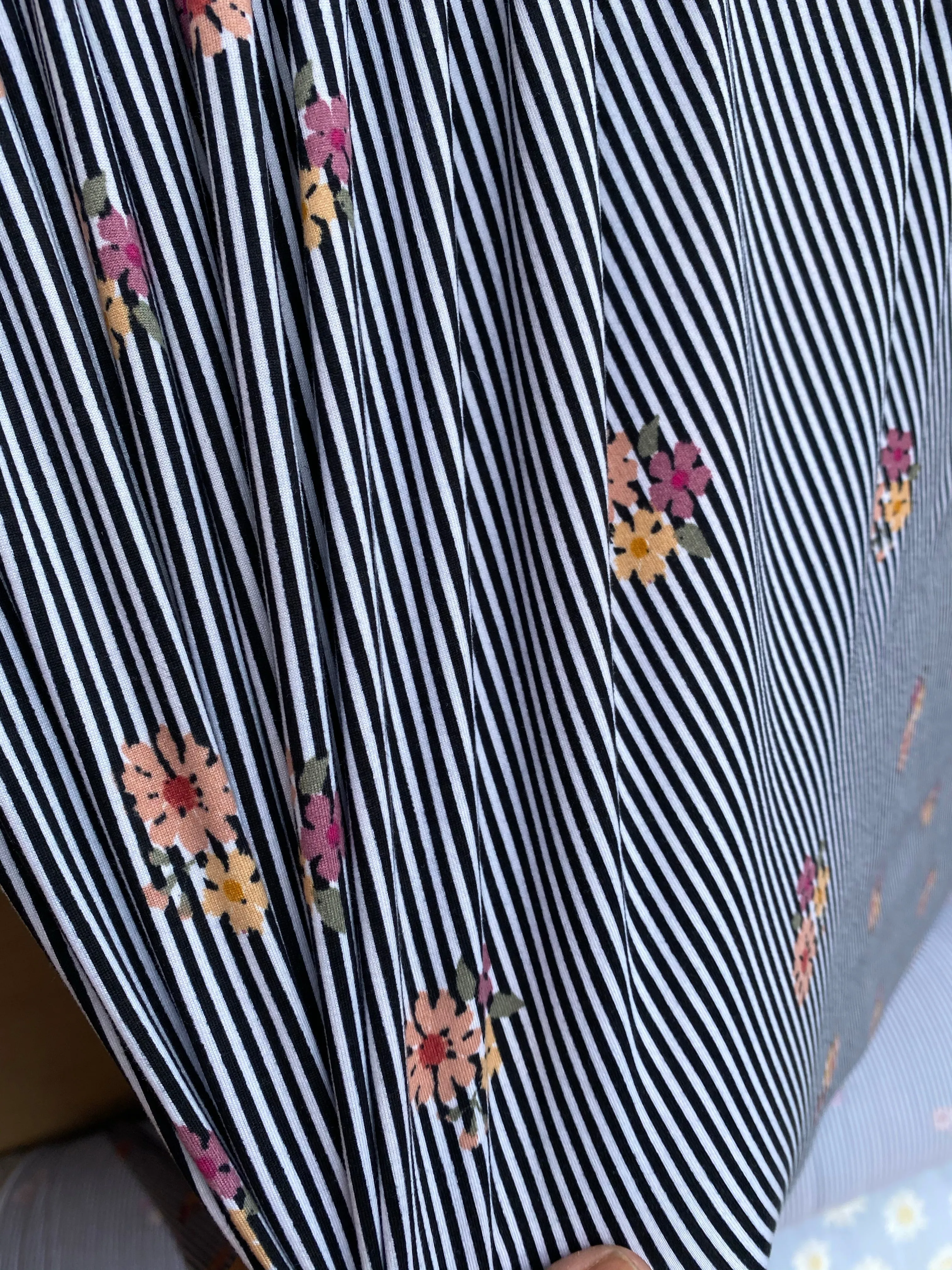 Mini Stripe Bouquet Double Brushed Polyester Spandex