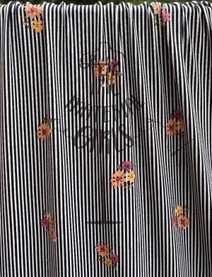 Mini Stripe Bouquet Double Brushed Polyester Spandex