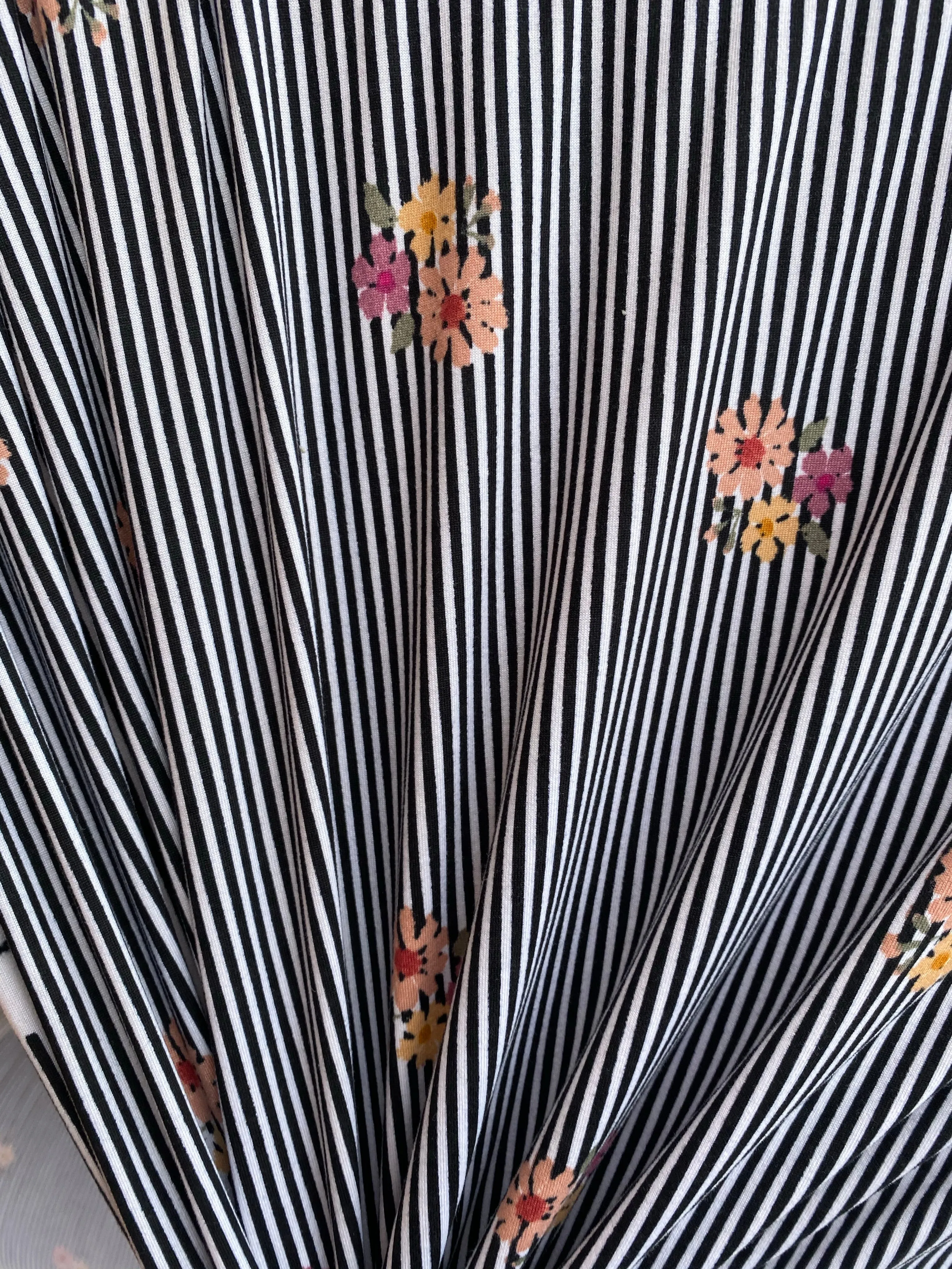 Mini Stripe Bouquet Double Brushed Polyester Spandex