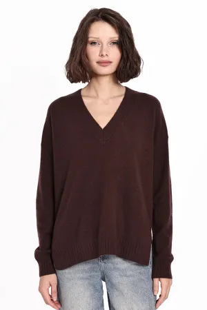 Minnie Rose Cashmere Long & Lean V Neck