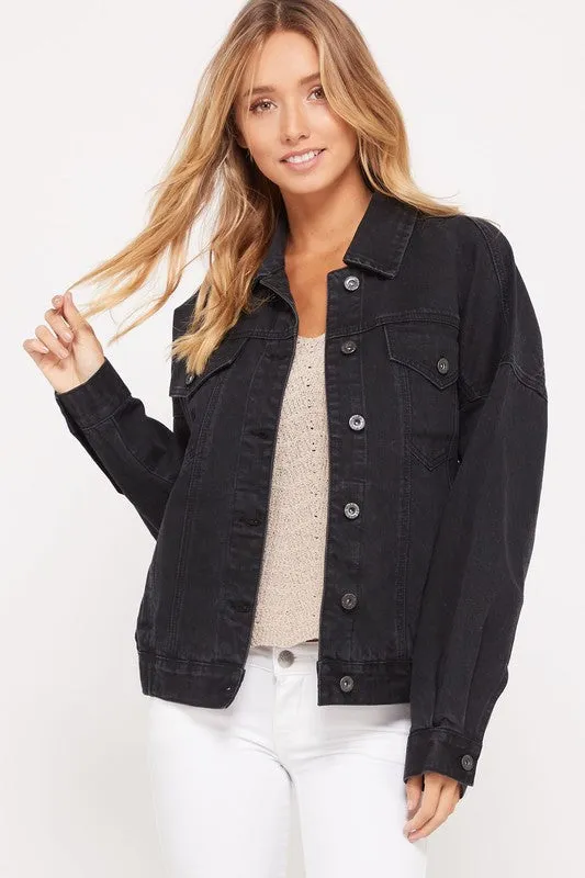 MIRA DENIM JACKET BLACK