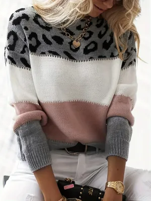 Mischa | Leopard Print Knit Sweater