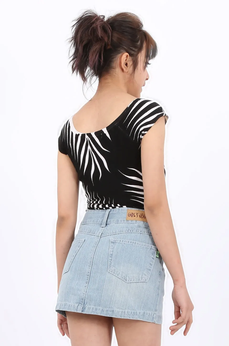 MISS PINKI Hailey denim mini skirt light blue