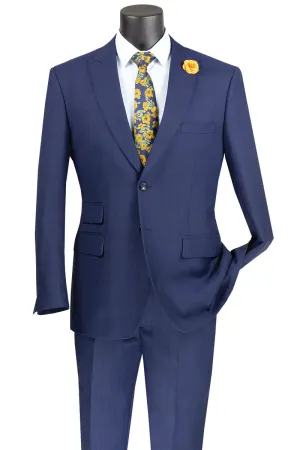 Modern Fit 2 Piece Windowpane Suit (Blue) MRW-1