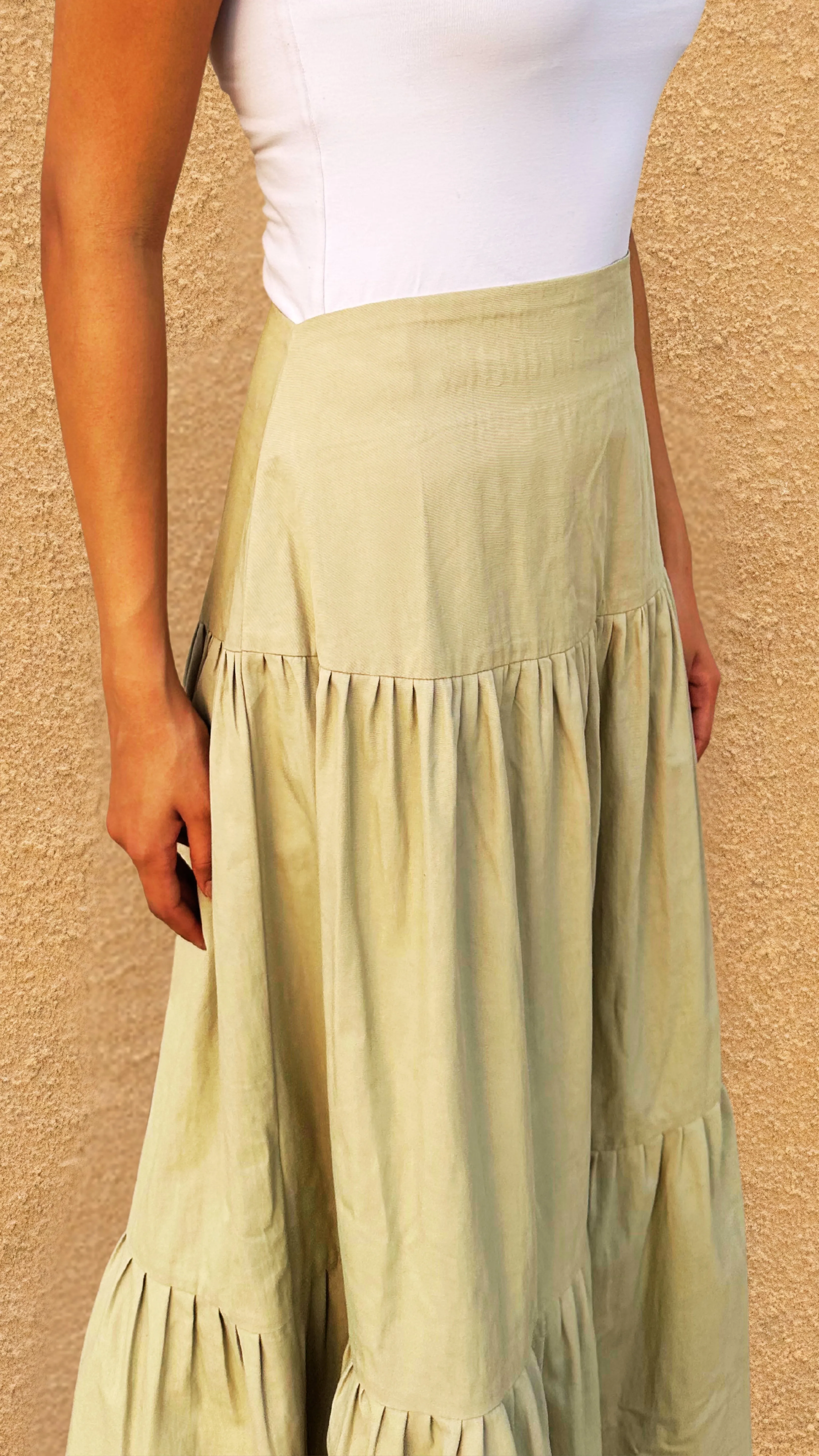 Modern Tiered Skirt - Haze