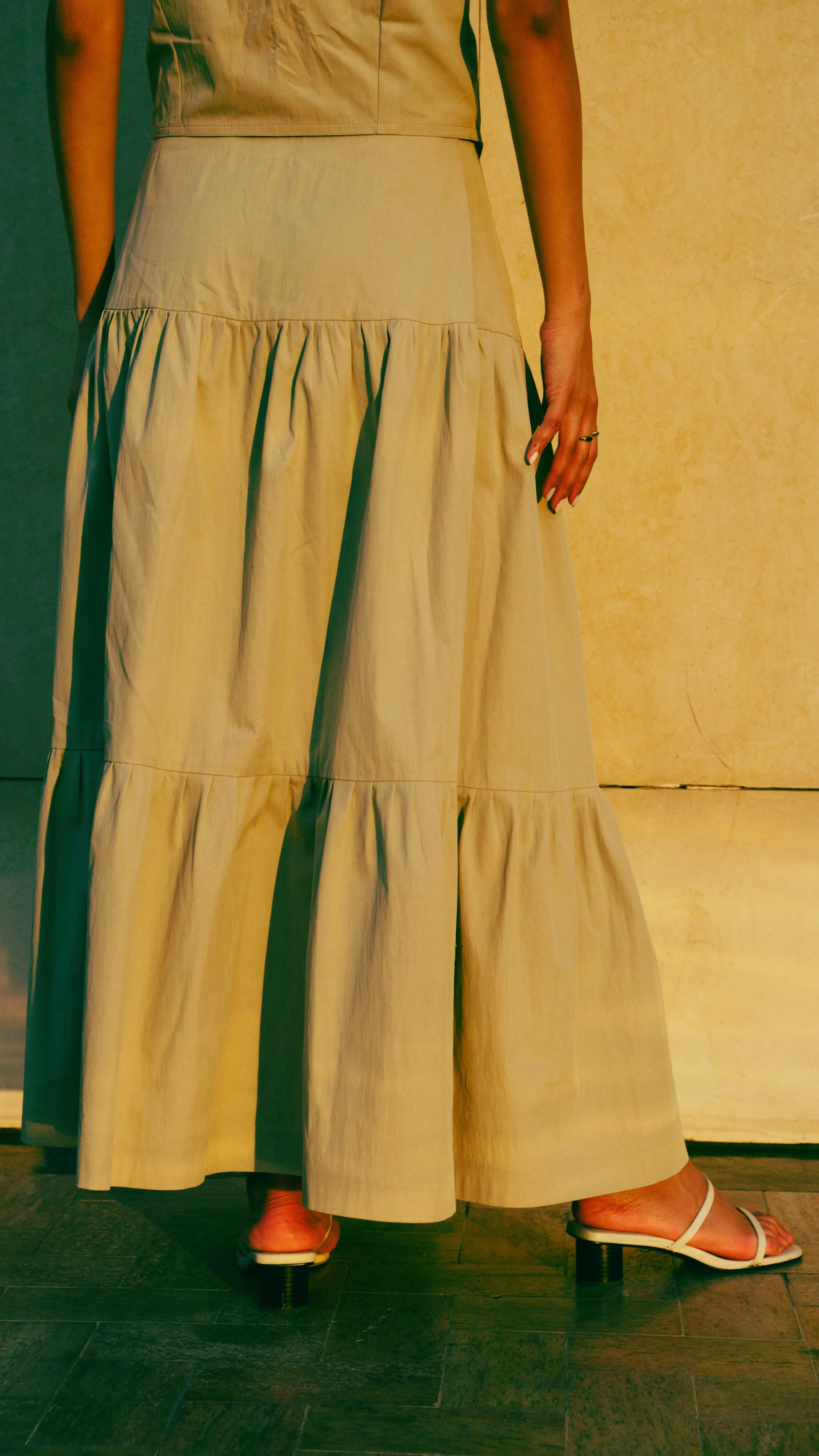 Modern Tiered Skirt - Haze