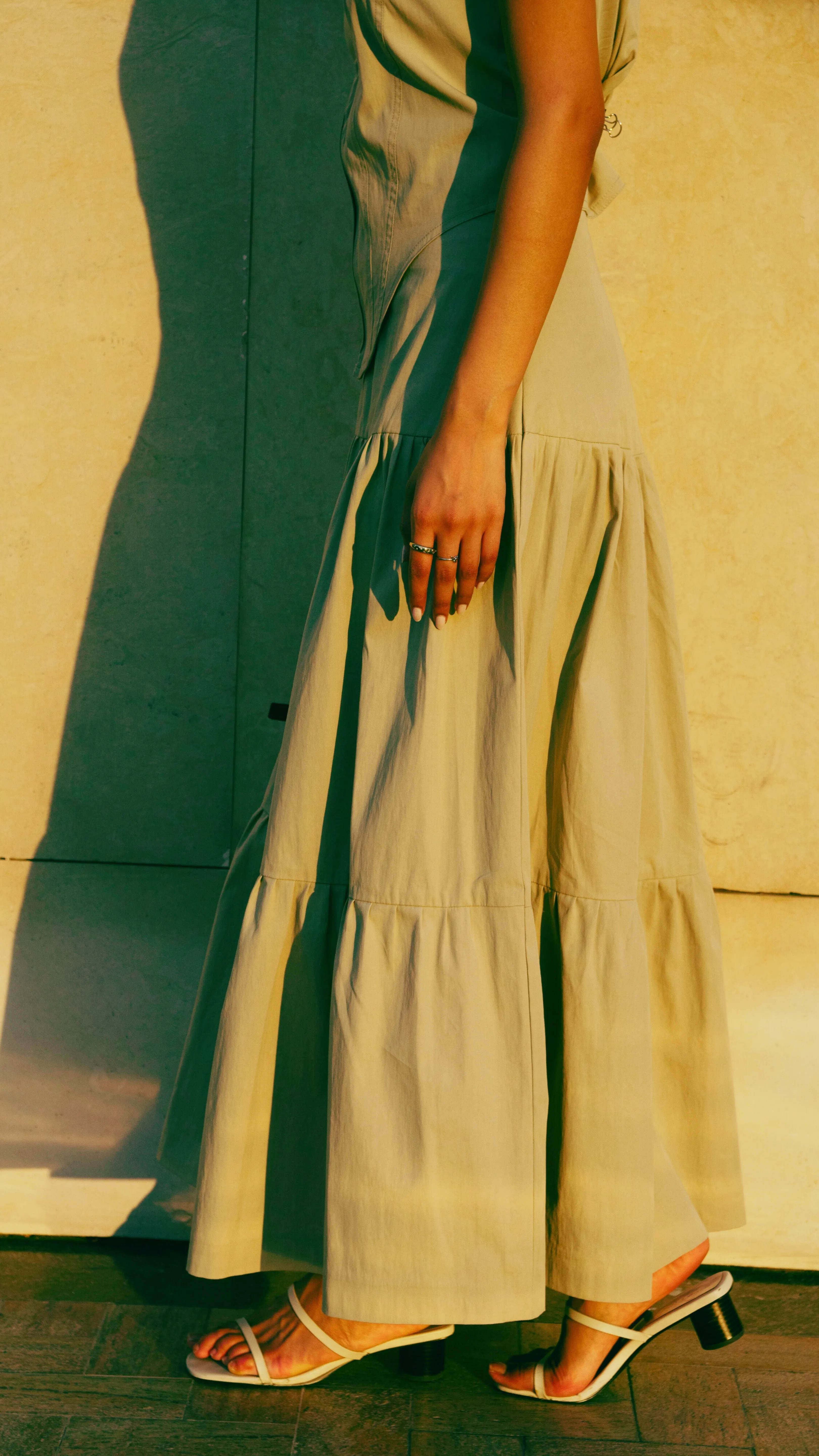 Modern Tiered Skirt - Haze