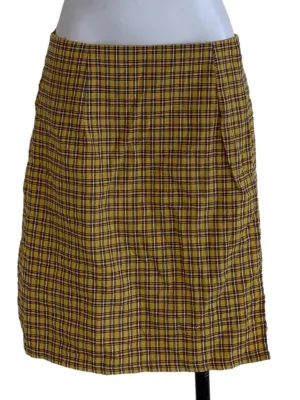 Mustard Tartan Mini Skirt