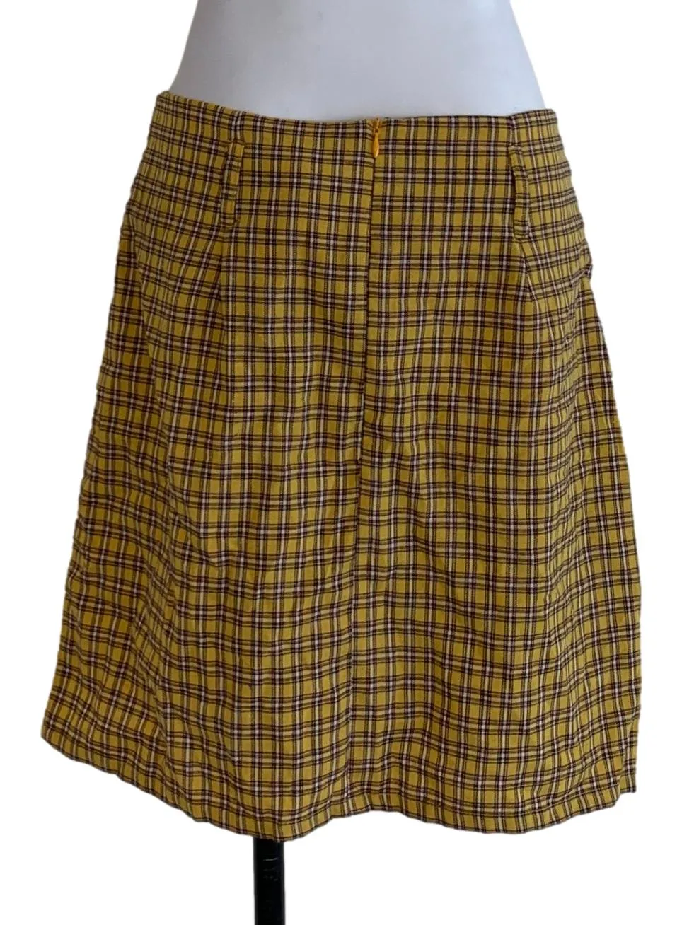 Mustard Tartan Mini Skirt