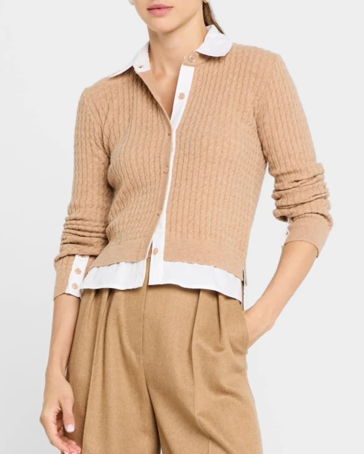 Naadam Media Cable Cardigan