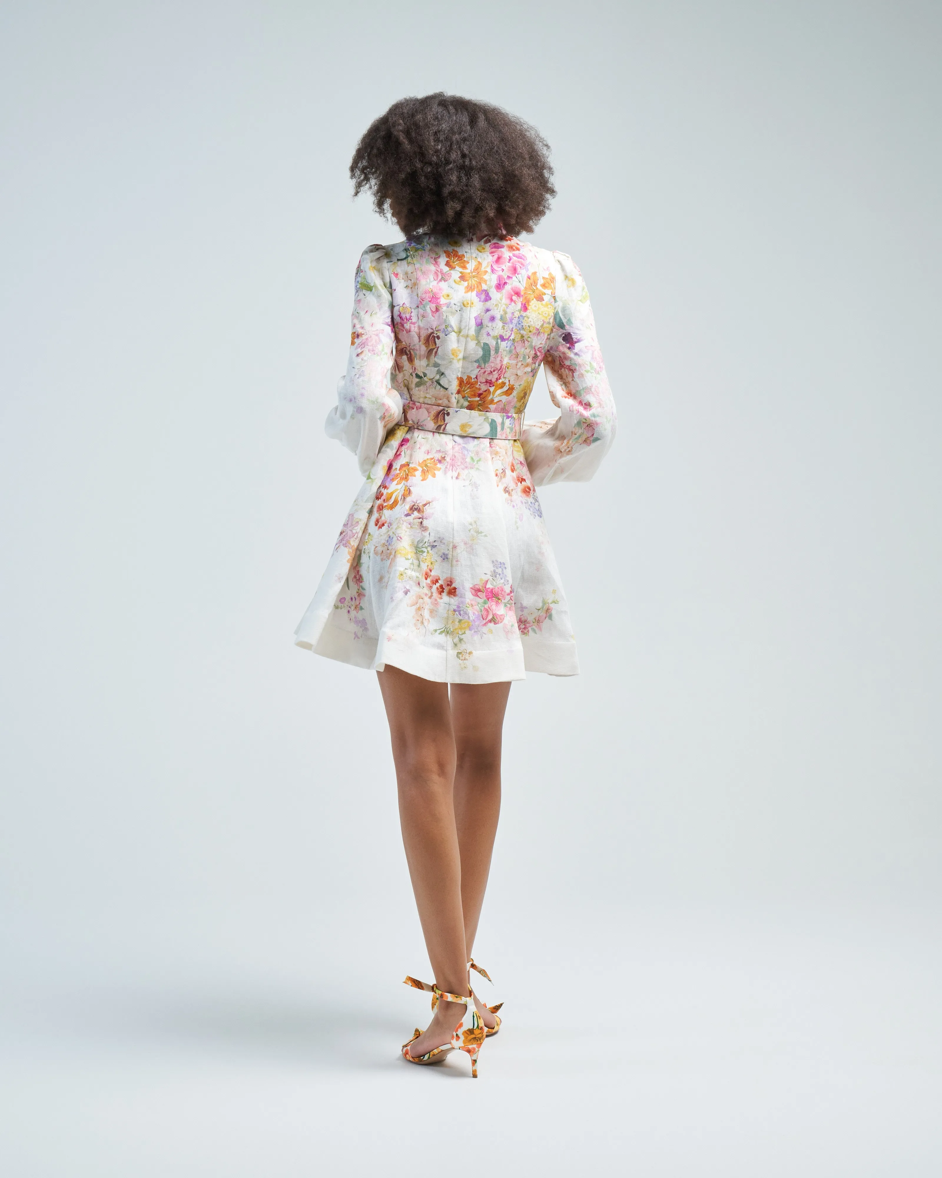natura buttoned mini dress