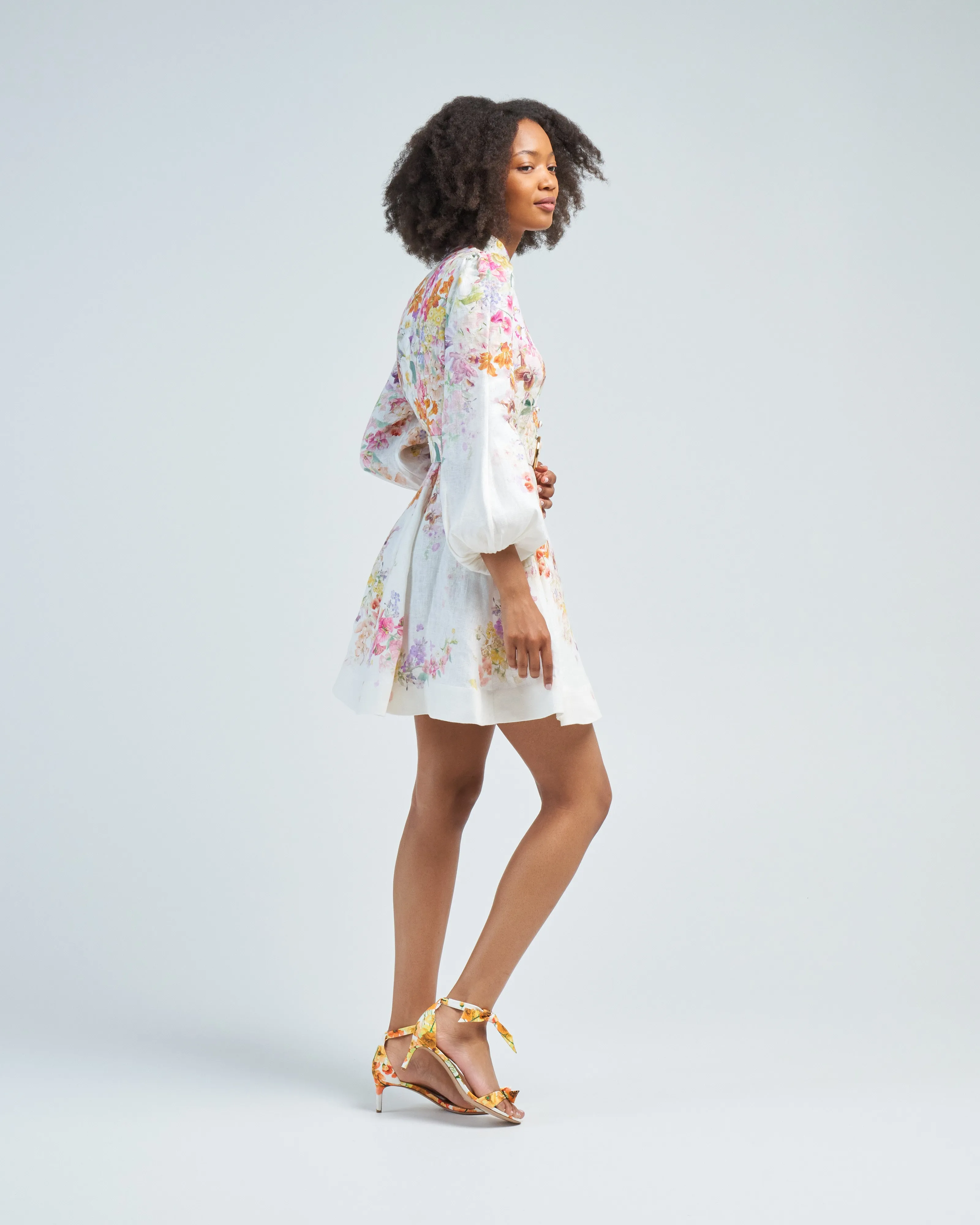 natura buttoned mini dress