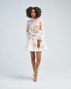 natura buttoned mini dress