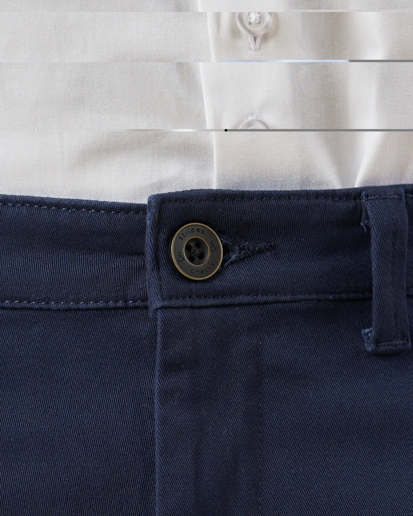 Navy Blue Stretch Chino Pants