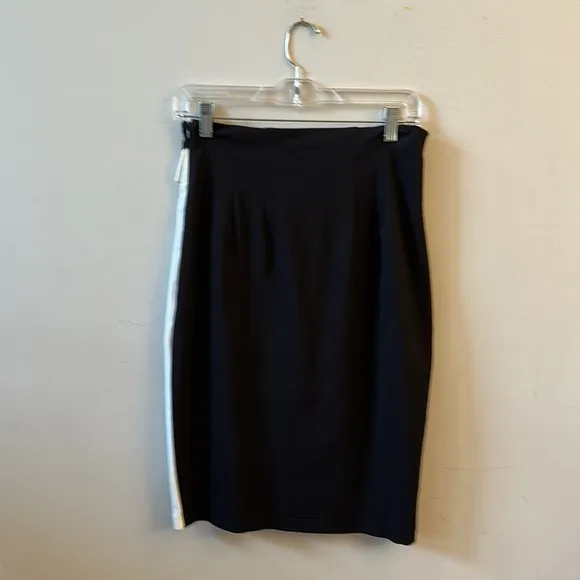 NEW Anthropologie x Eva Franco Black White Pencil Color block pointe skirt M/6