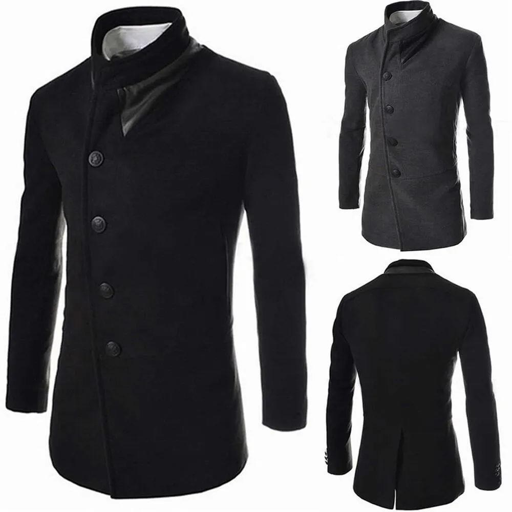 New Men Casual Trench Coat