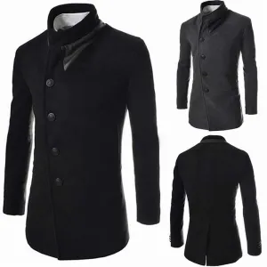 New Men Casual Trench Coat
