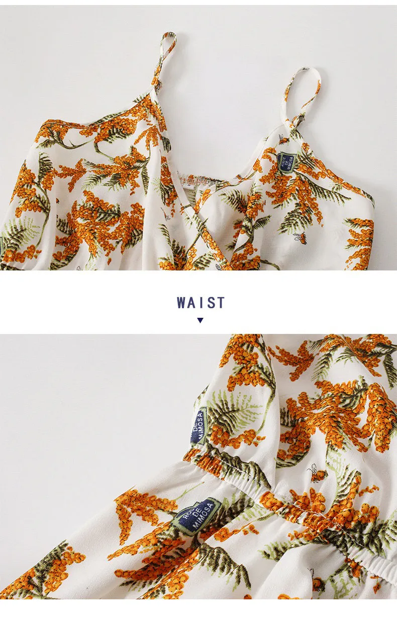 New Sling Print Holiday Dress