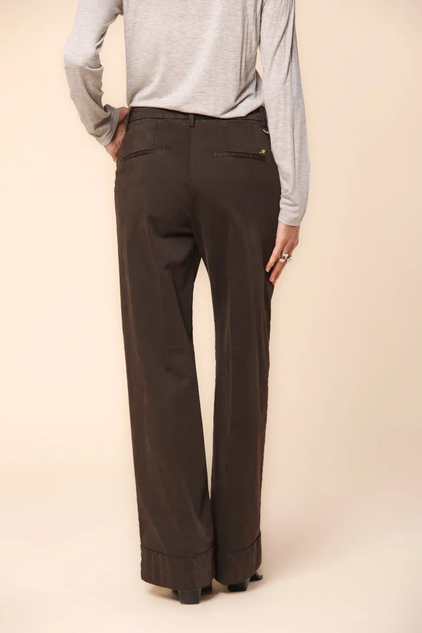 New York Studio women's chino pants in satin relaxed fit 