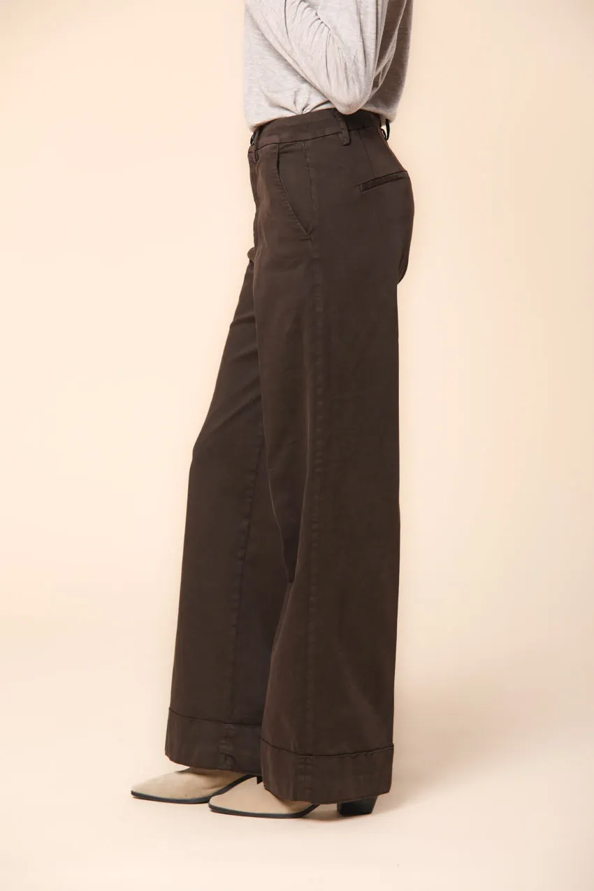New York Studio women's chino pants in satin relaxed fit 