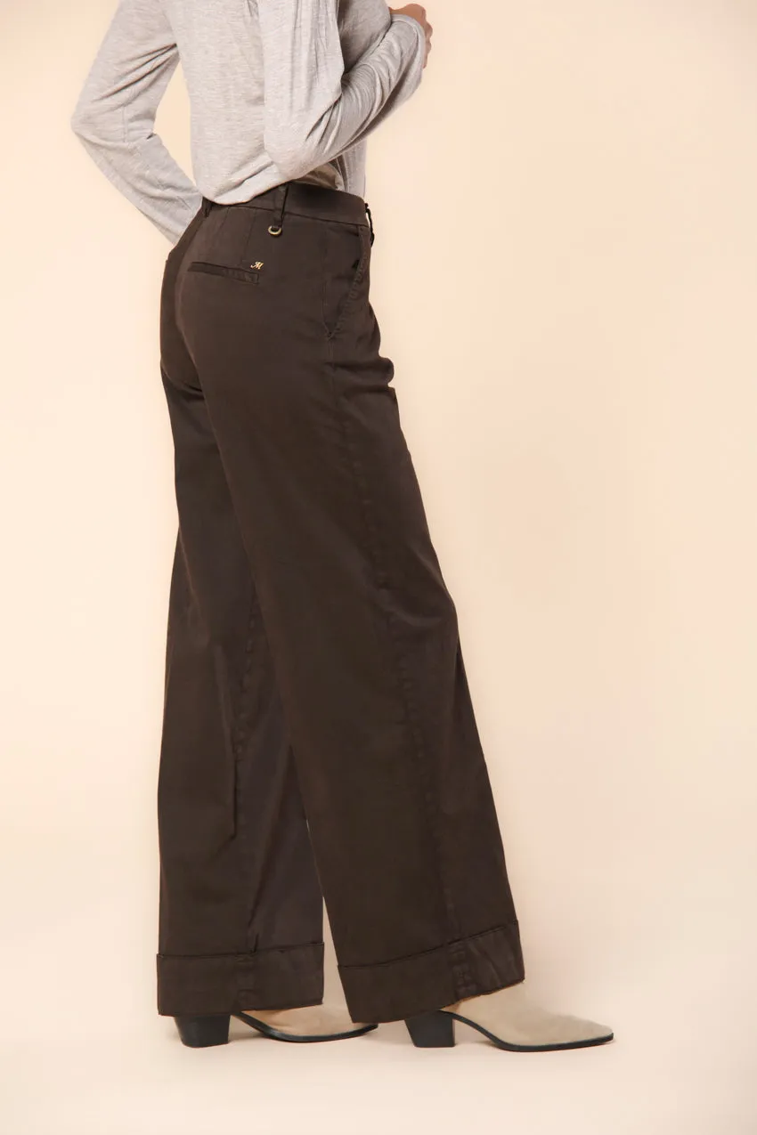 New York Studio women's chino pants in satin relaxed fit 